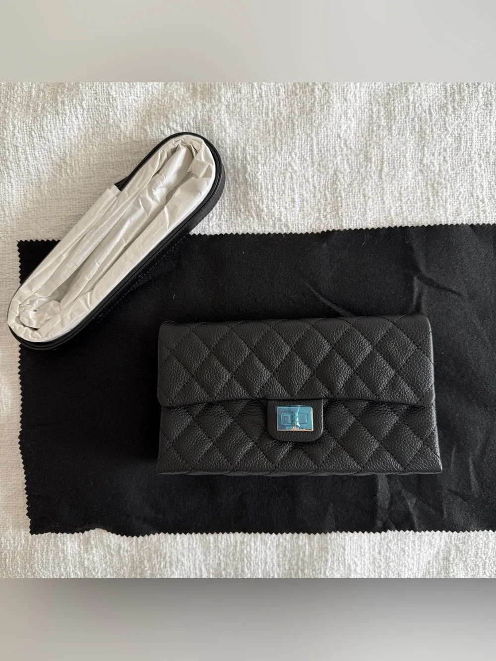 CHANEL Black Quilted Waist Belt Bag